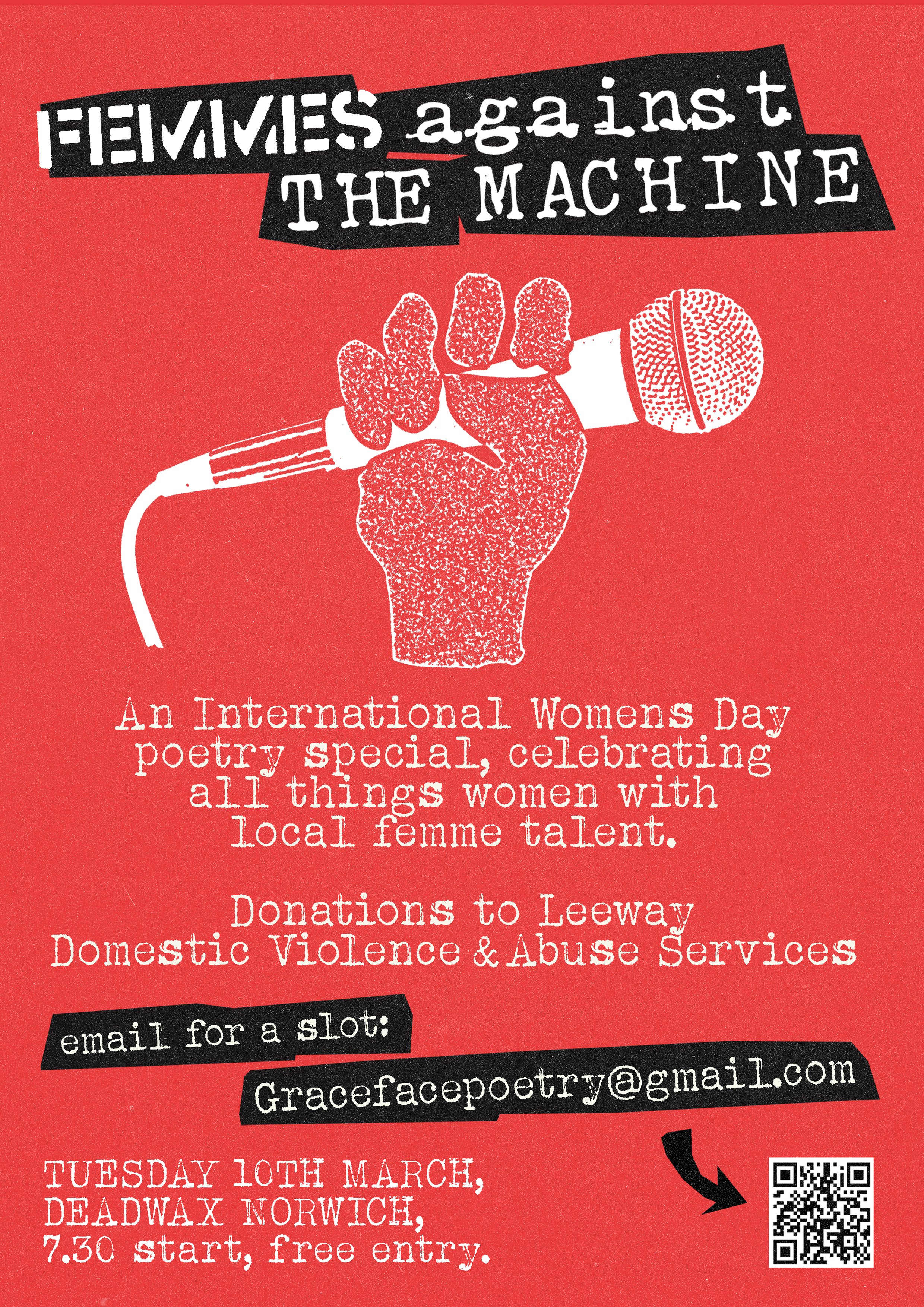 FEMMES AGAINST THE MACHINE - INTERNATIONAL WOMANS DAY POETRY SPECIAL